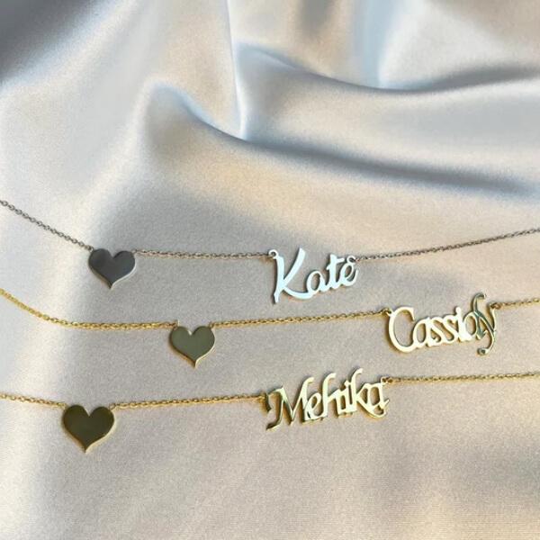 Modern Handwriting Name with Name Customized Name Necklace Pendants