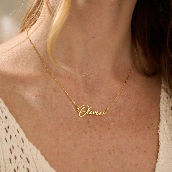 Gold Plated Customized Name Necklace Pendants