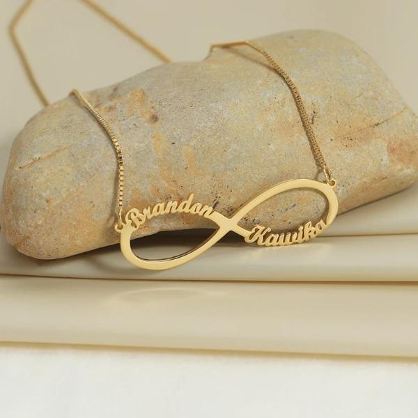 Infinity Symbol with Names Customized Name Necklace Pendants