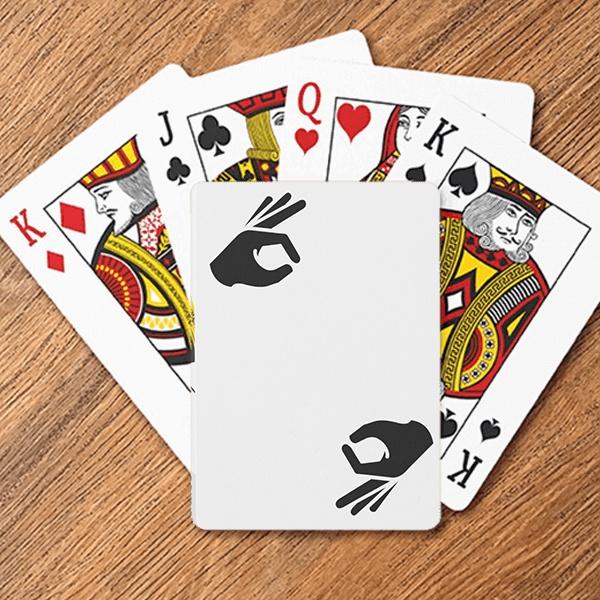 Buy OK Hand Gesture Circle Game Funny Customized Photo Printed Playing ...