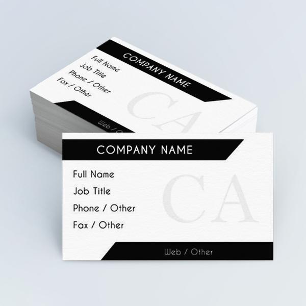 CA Basic Design Customized Rectangle Visiting Card