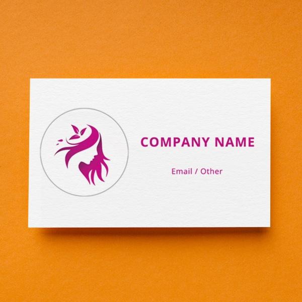 Simple Pink Customized Rectangle Visiting Card