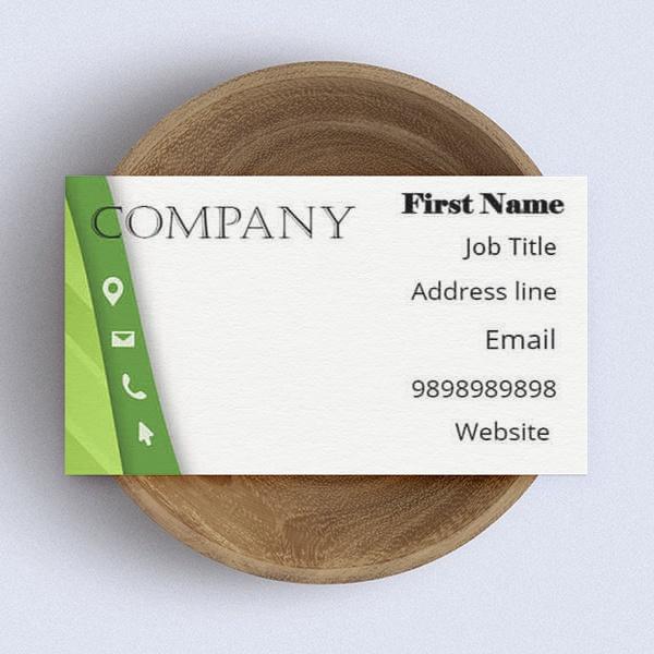 Greenery Customized Rectangle Visiting Card