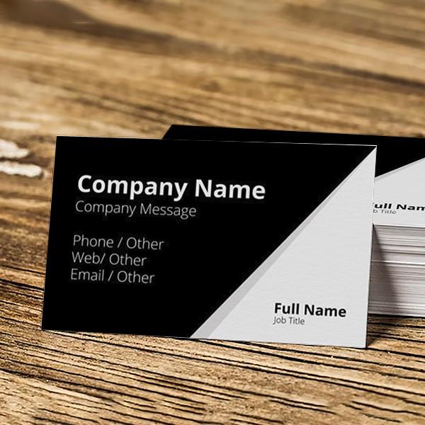 Black and Grey Customized Rectangle Visiting Card