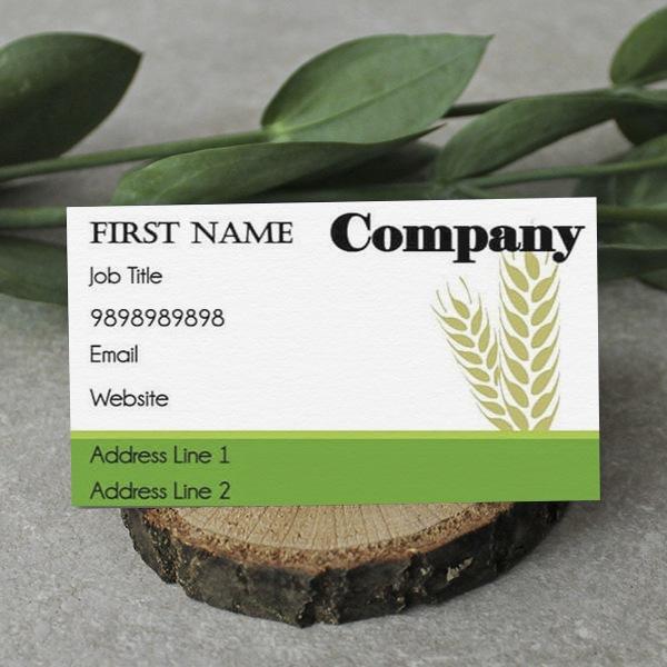 Green Wheat Customized Rectangle Visiting Card