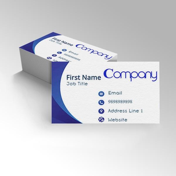 Blue Theme Customized Rectangle Visiting Card