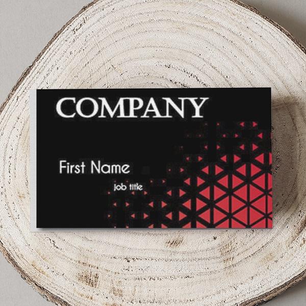 Red & Black Customized Rectangle Visiting Card
