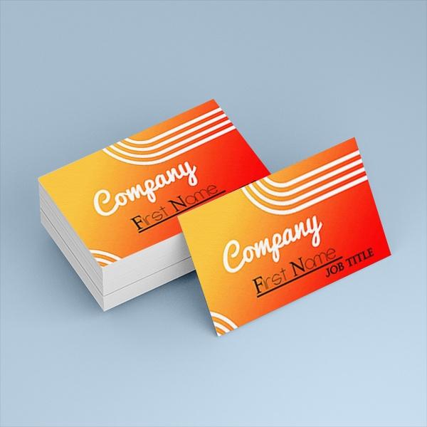 Neon Customized Rectangle Visiting Card