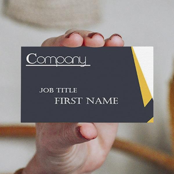 Shade of Gold Customized Rectangle Visiting Card