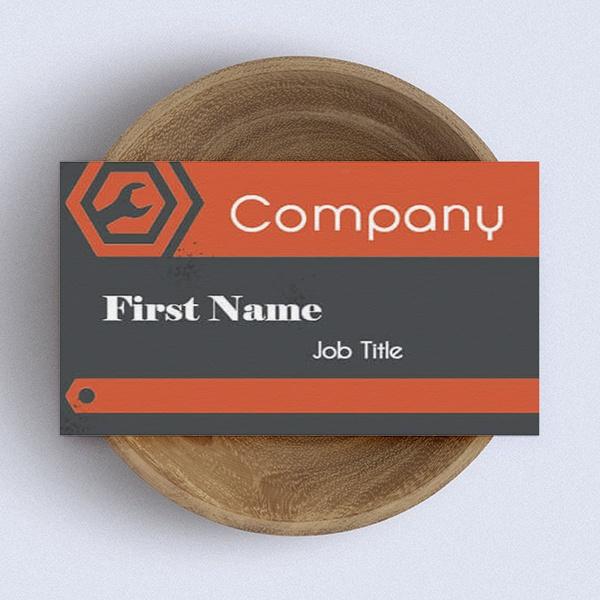 Red & Grey Customized Rectangle Visiting Card