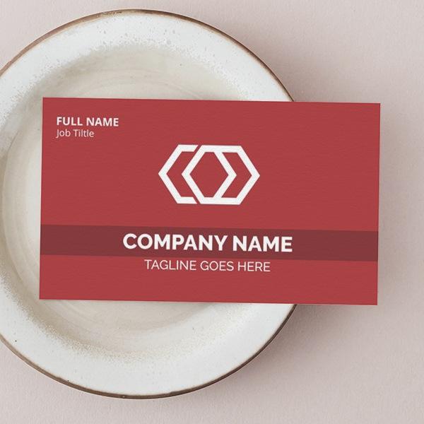 Red Color Customized Rectangle Visiting Card