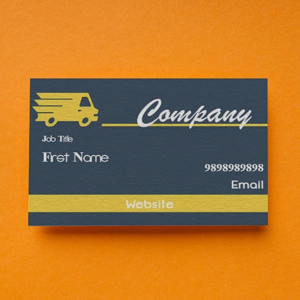 Yellow Truck Customized Rectangle Visiting Card