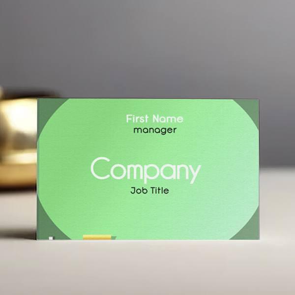 Lime Green Customized Rectangle Visiting Card