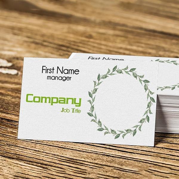 Circle of Leaves Customized Rectangle Visiting Card
