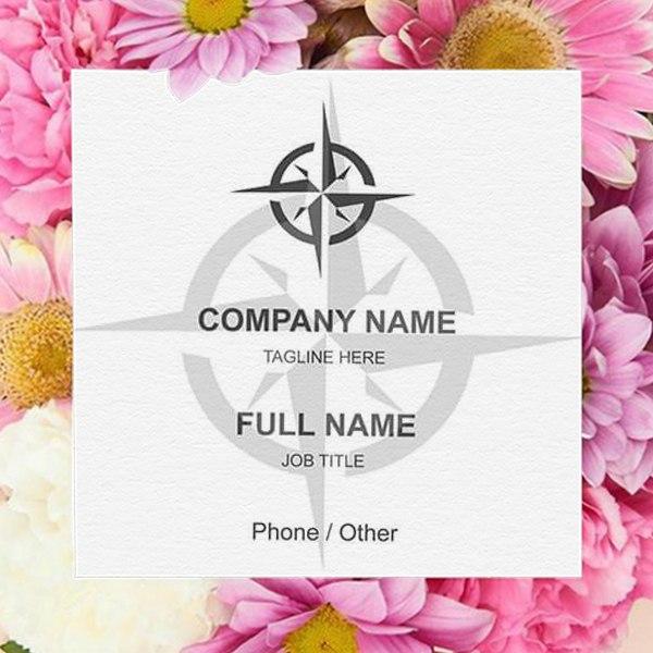 Compass Customized Square Visiting Card