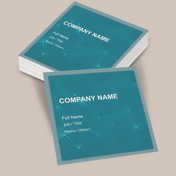 Green Spark Customized Square Visiting Card