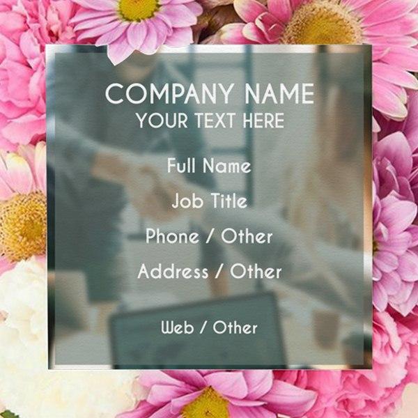 Company Design Customized Square Visiting Card