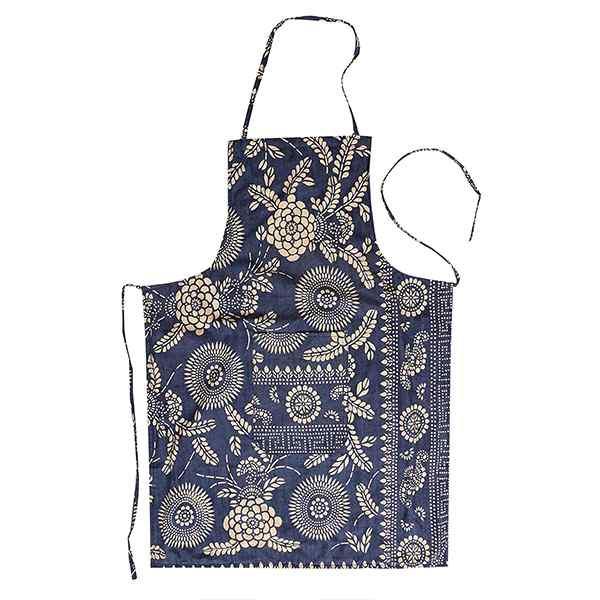 Blue Leaf Customized Kitchen Apron with Front Pocket