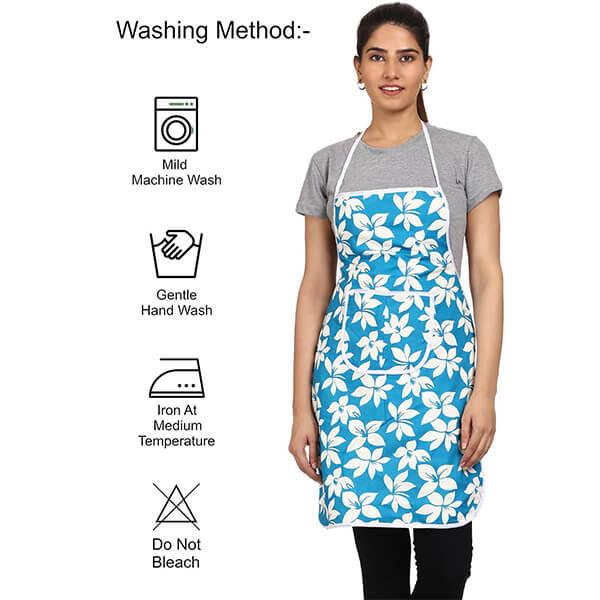Floral Designed Customized Waterproof Apron with Multipurpose Front Pocket Pack of 3