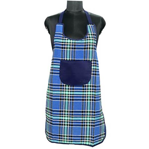 Multicoloured Customized Checkered Design Waterproof Apron with Front Pocket (Set of 2)