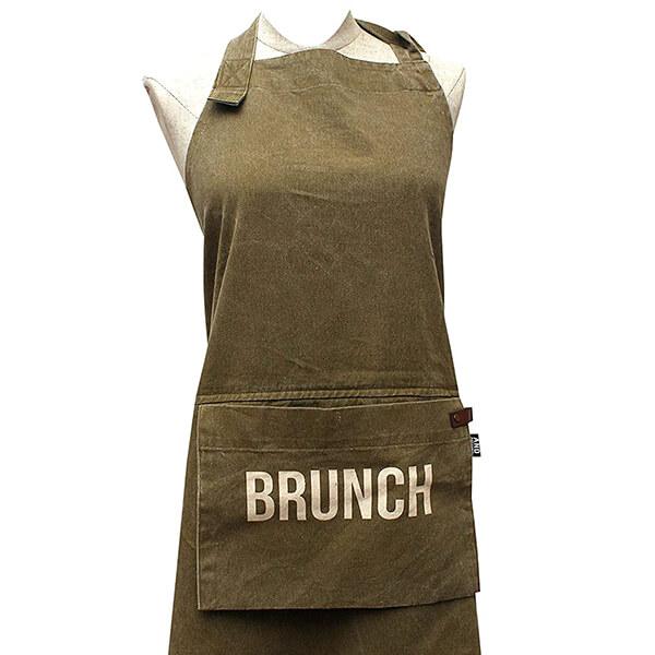 Brown Customized Denim Apron with Front Centre Pocket (80 x 80 cm)
