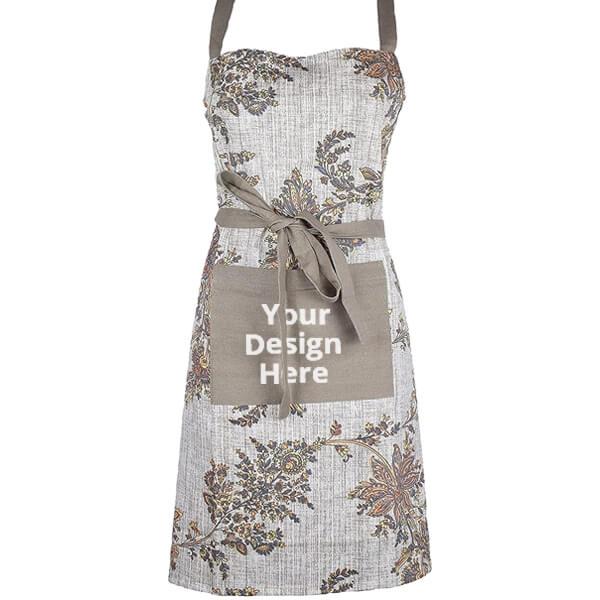 Floral Customized Apron with Large Pockets