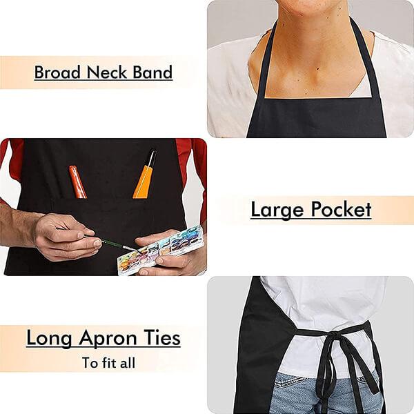 Black Customized Polyster Adjustable Water Resistant Apron