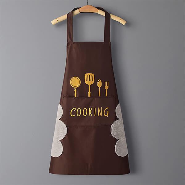 Brown Customized Apron with Pocket