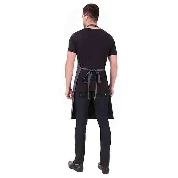Grey Customized Unisex Apron for Kitchen (Adjustable/Two Towel Loop/Five Tool Pockets)
