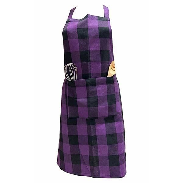 Purple Customized New Cotton Kitchen Apron  With Centre Pocket with Strong and Durable Cotton