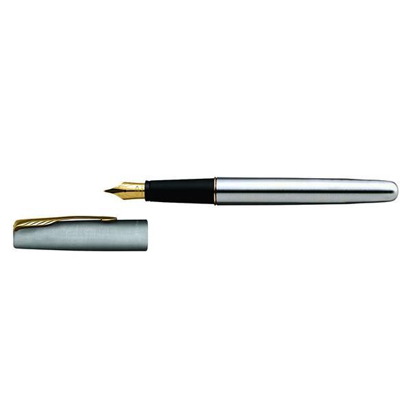 Gold Trims Customized Parker Stainless Steel GT Fountain Pen