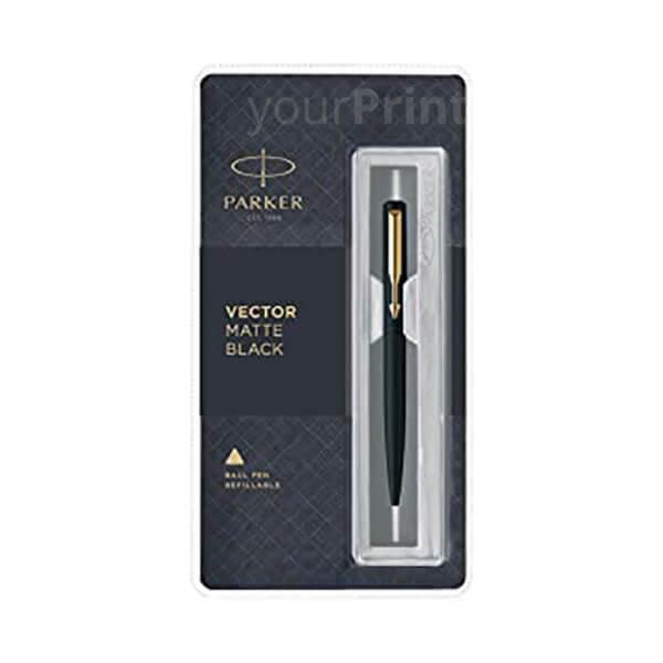 Matte Black Customized Parker Vector Ball Pen