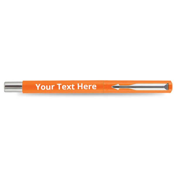 Orange Customized Parker Vector Chrome Fine Nib Pen