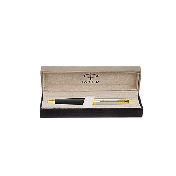 Shiny Black Gold Customized Parker Aster Trim Ball Pen