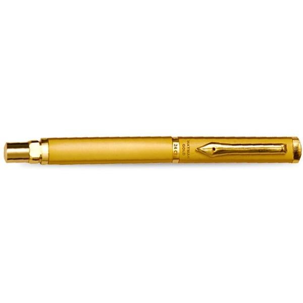 Gold Plated Customized Hayman 24 CT Premium Triangle Roller Pen with Gift Box