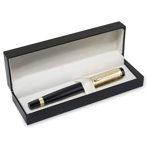 Black and Gold Customized Full Pen Set with Blue Ink and Executive Use Ball Point Pen