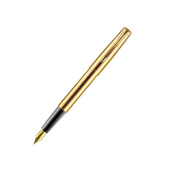 Gold Customized Parker (Luxar) Frontier Fountain Pen, (Ink Colour- Blue)