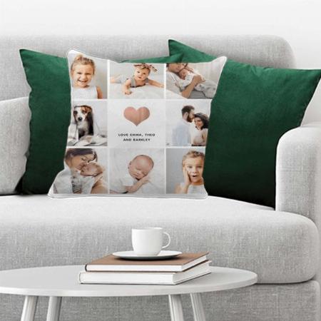 Multi Photo Collage Customized Photo Printed Cushion