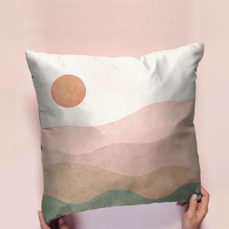 Colorful Waves Customized Photo Printed Cushion