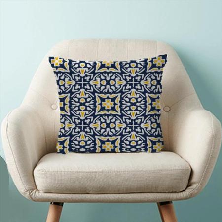 Blue Pattern Design  Customized Photo Printed Cushion