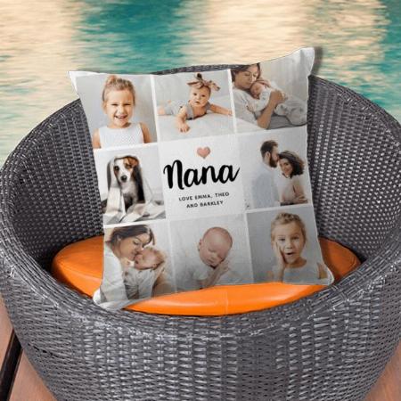 Simple and Chic | Photo Collage and Heart Customized Photo Printed Cushion
