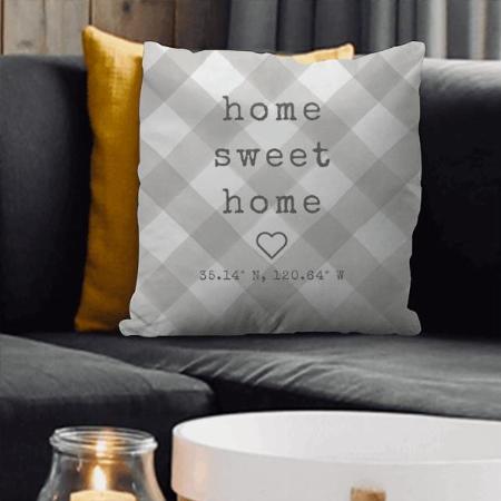 Home Sweet Home Design Customized Photo Printed Cushion