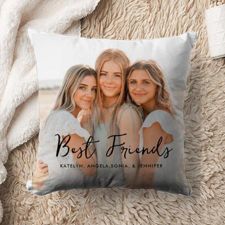 Best Friends BFF Besties Trendy Friendship Photo Customized Photo Printed Cushion