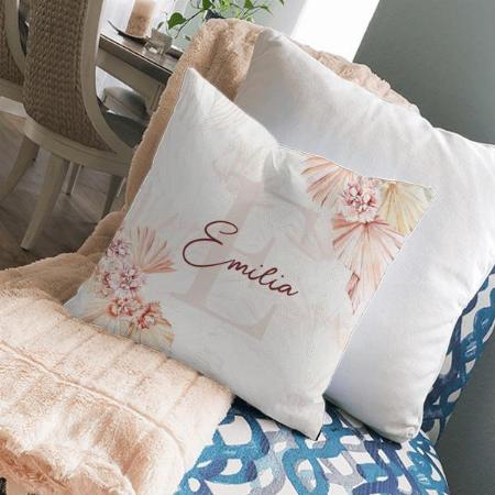Floral Design Customized Photo Printed Cushion