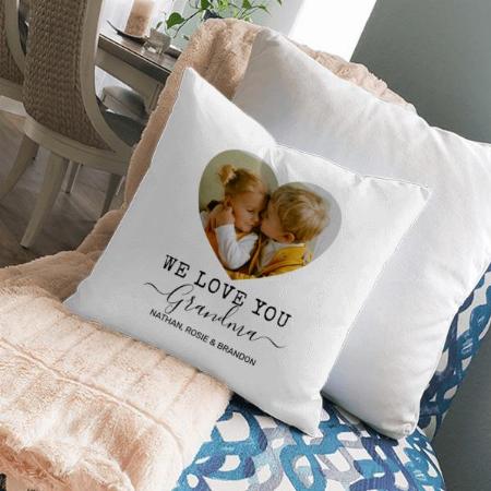 Love You Heart Photo Customized Photo Printed Cushion