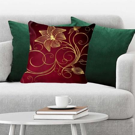 Floral Pattern Design Customized Photo Printed Cushion