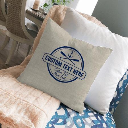 Custom Lake, Beach House & Boat Nautical Anchor Outdoor Customized Photo Printed Cushion