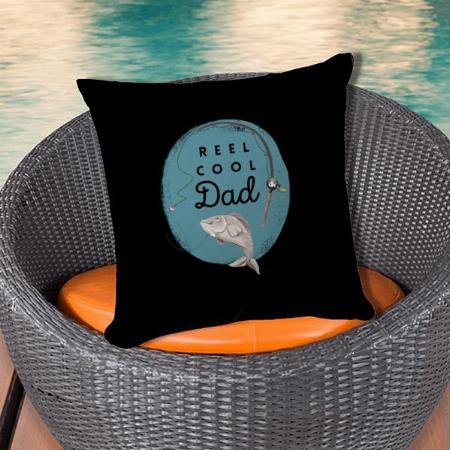 Reel Cool Dad Customized Photo Printed Cushion