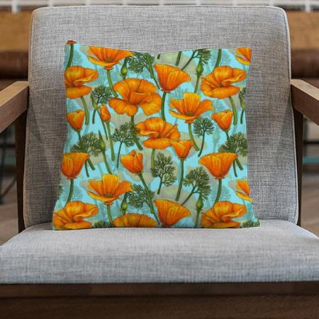 Floral Deisgn Customized Photo Printed Cushion