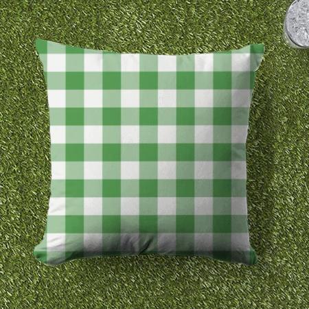 White Green Box Customized Photo Printed Cushion